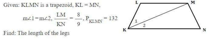 Given klmn is a trapezoid