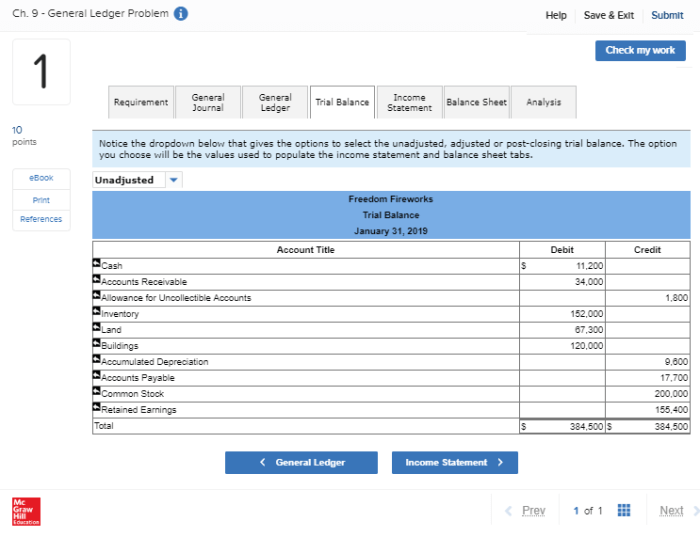 Mcgraw hill accounting exam 1