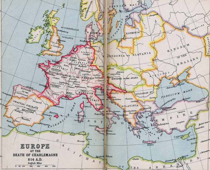 Map of europe in charlemagne's time