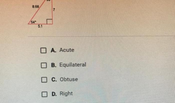 Apply following classify check triangle