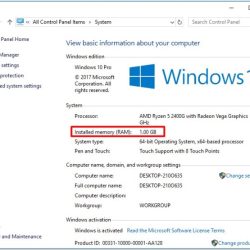 How much memory is installed in the computer testout